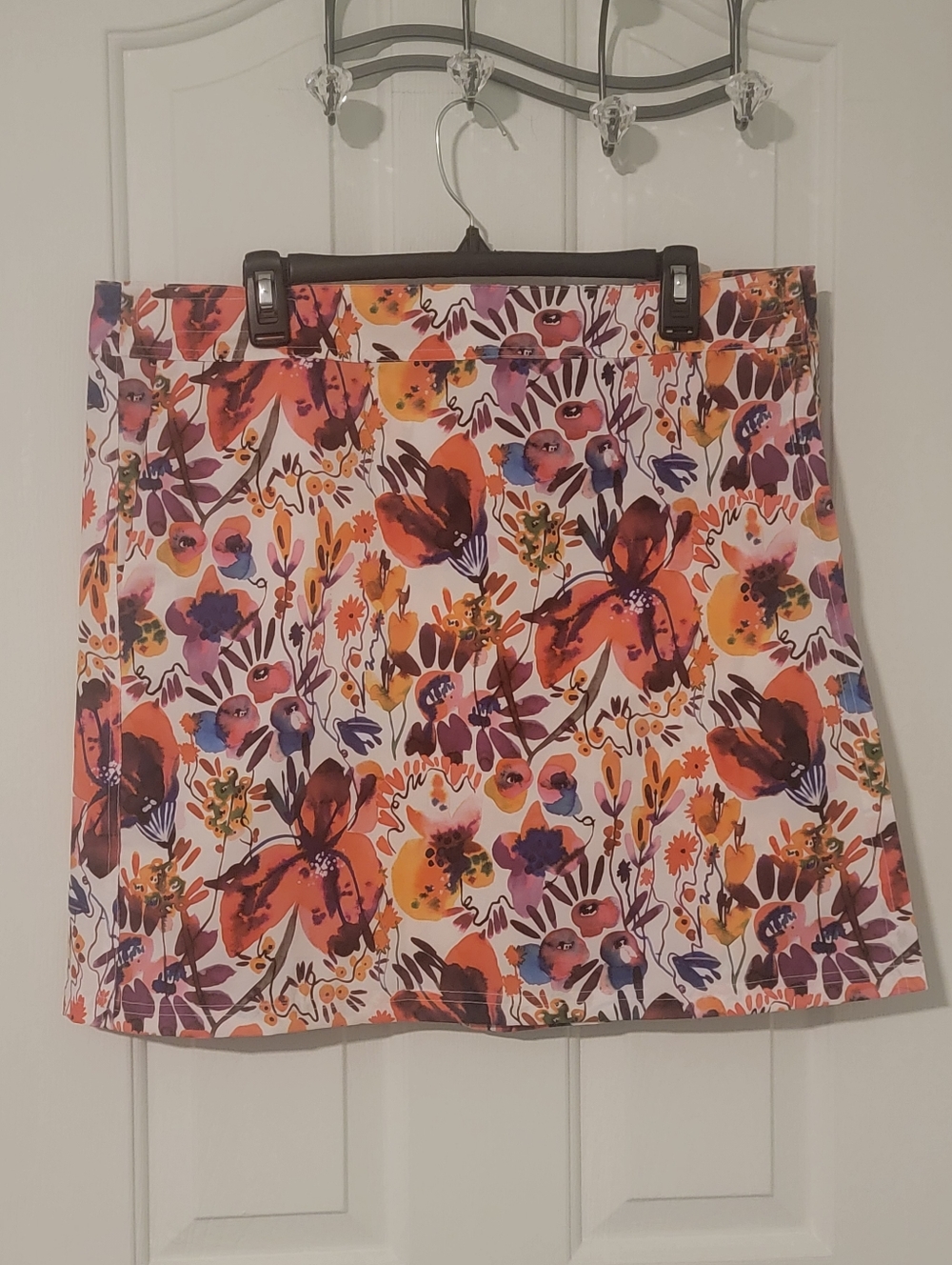 Rip Skirt  Wrap Beach Coverup Womens Skirt, Watercolor Floral Size XL